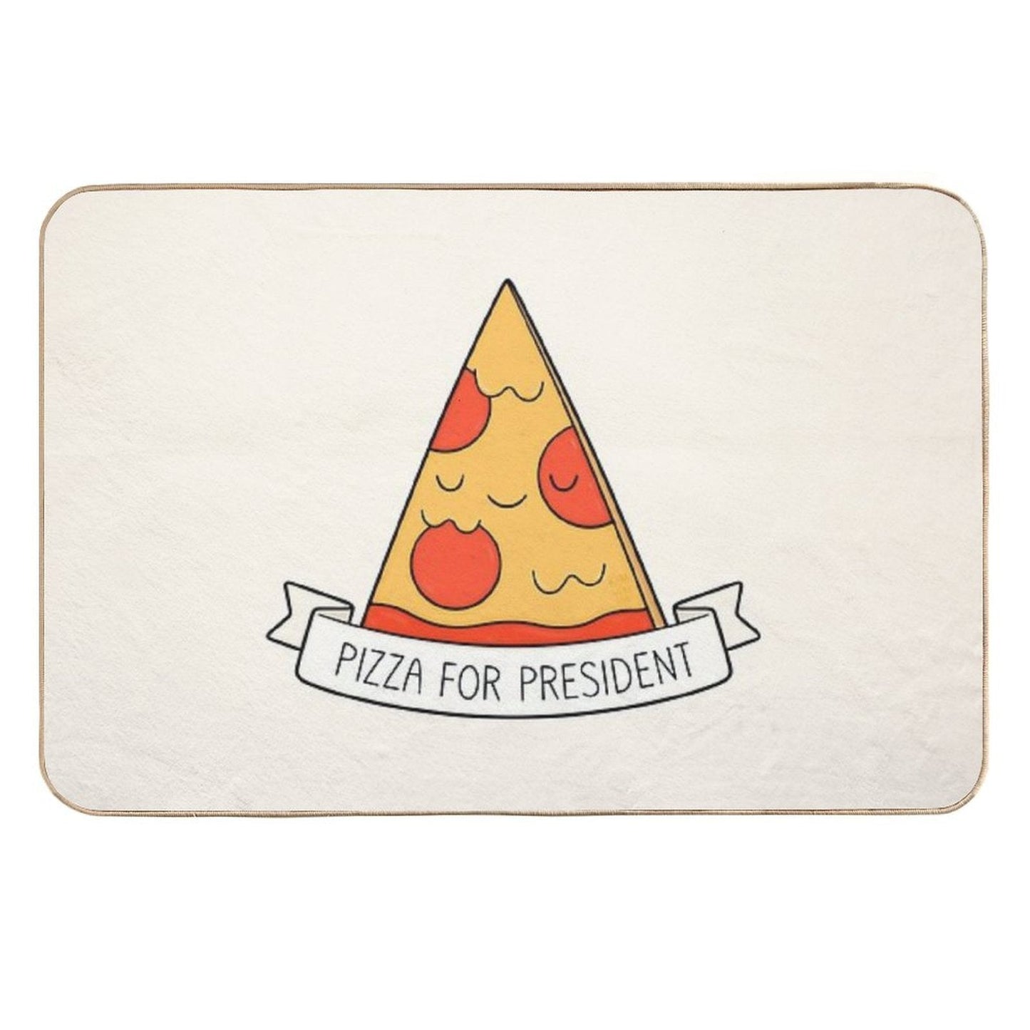 Pizza For President Rapid-Drying Bath Mat