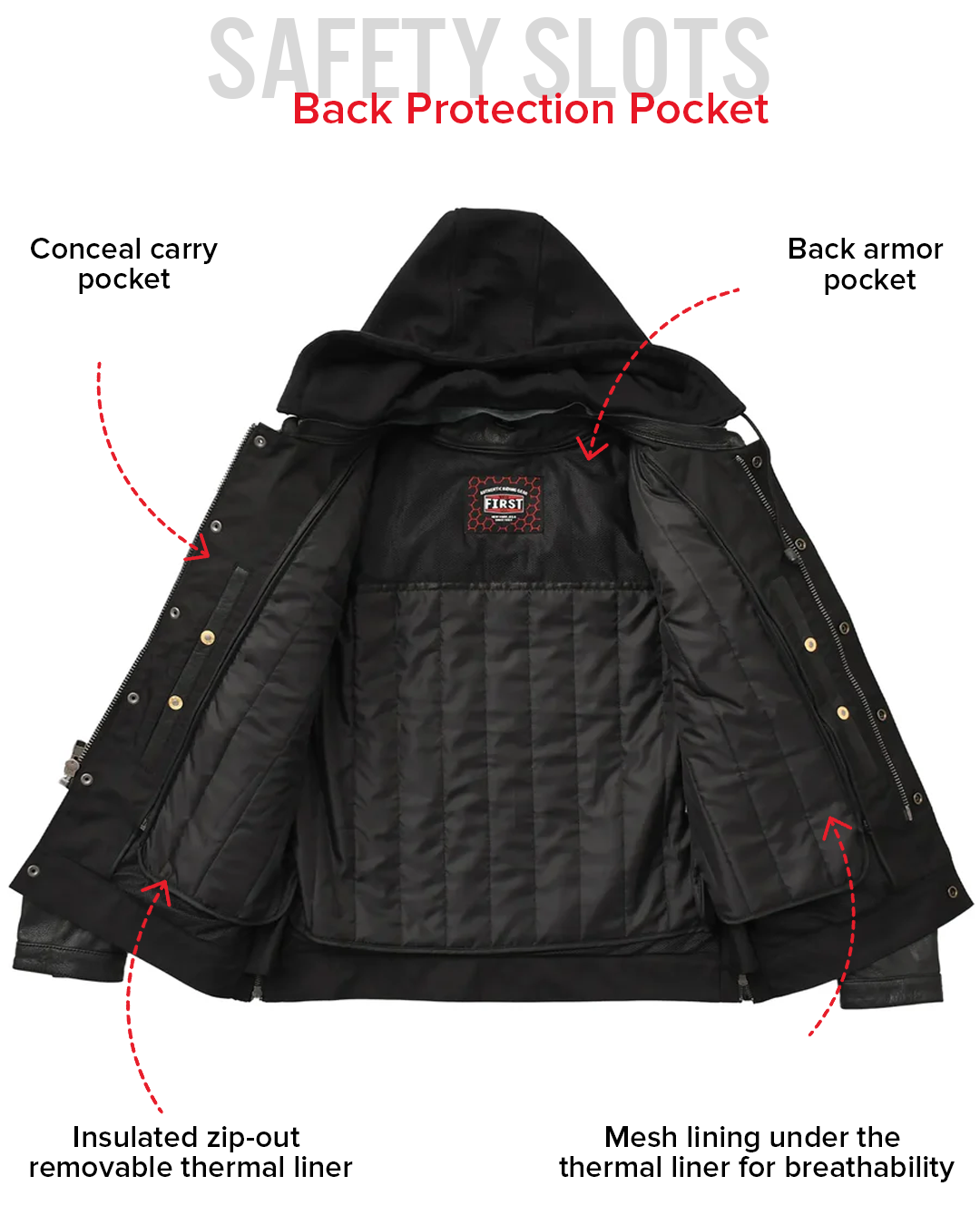 Nightstrike Men’s Motorcycle Leather Jacket