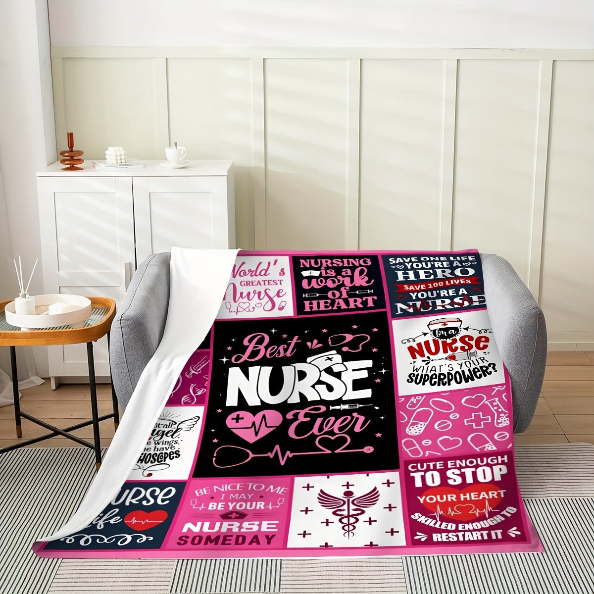 Soft Flannel 1pc Blanket - Gifts For Nurses, Sofa, Bed, Or Outdoor Use