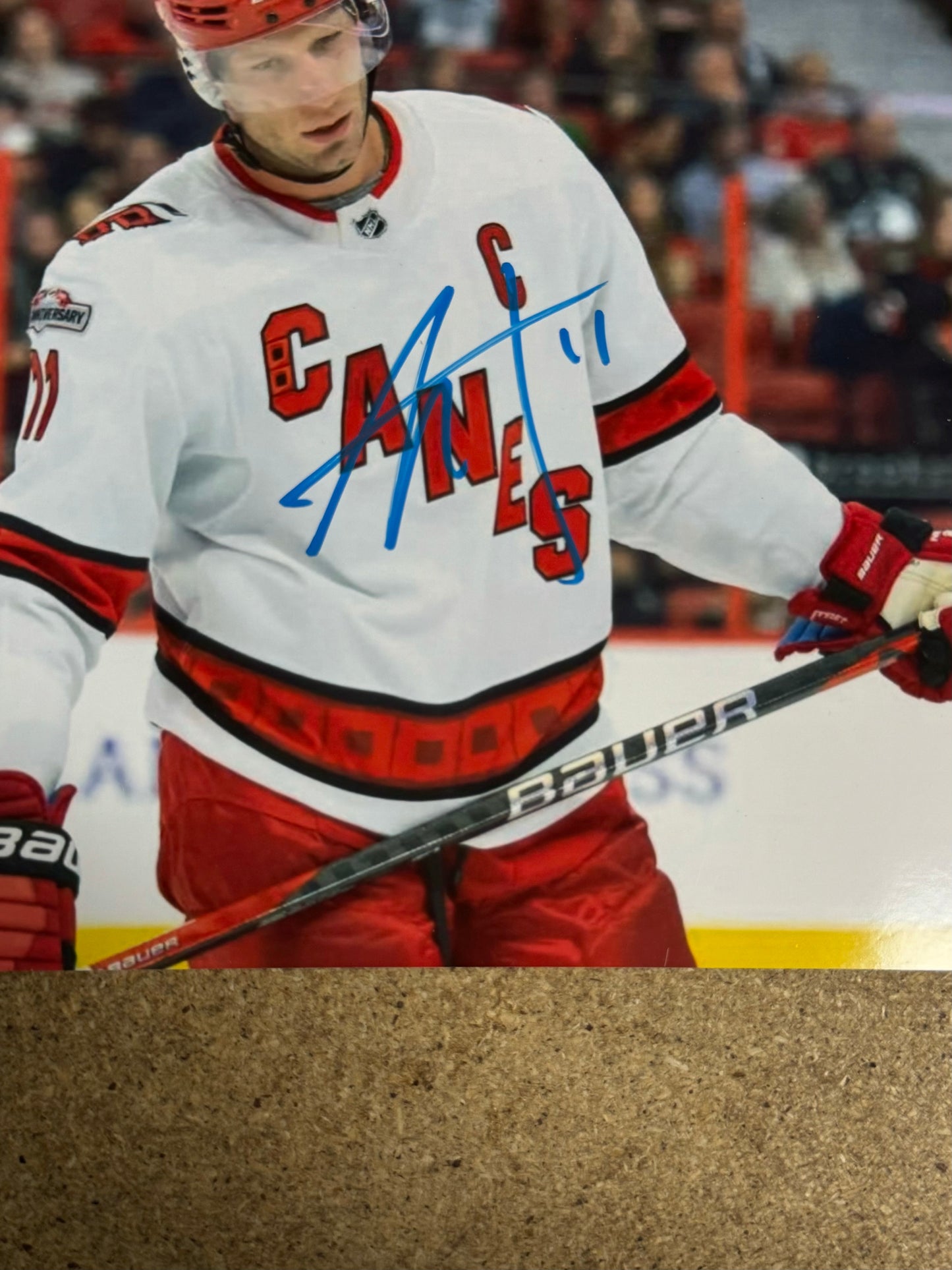 Jordan Staal Signed Carolina Hurricanes Captain 8X10 Photo With JSA COA