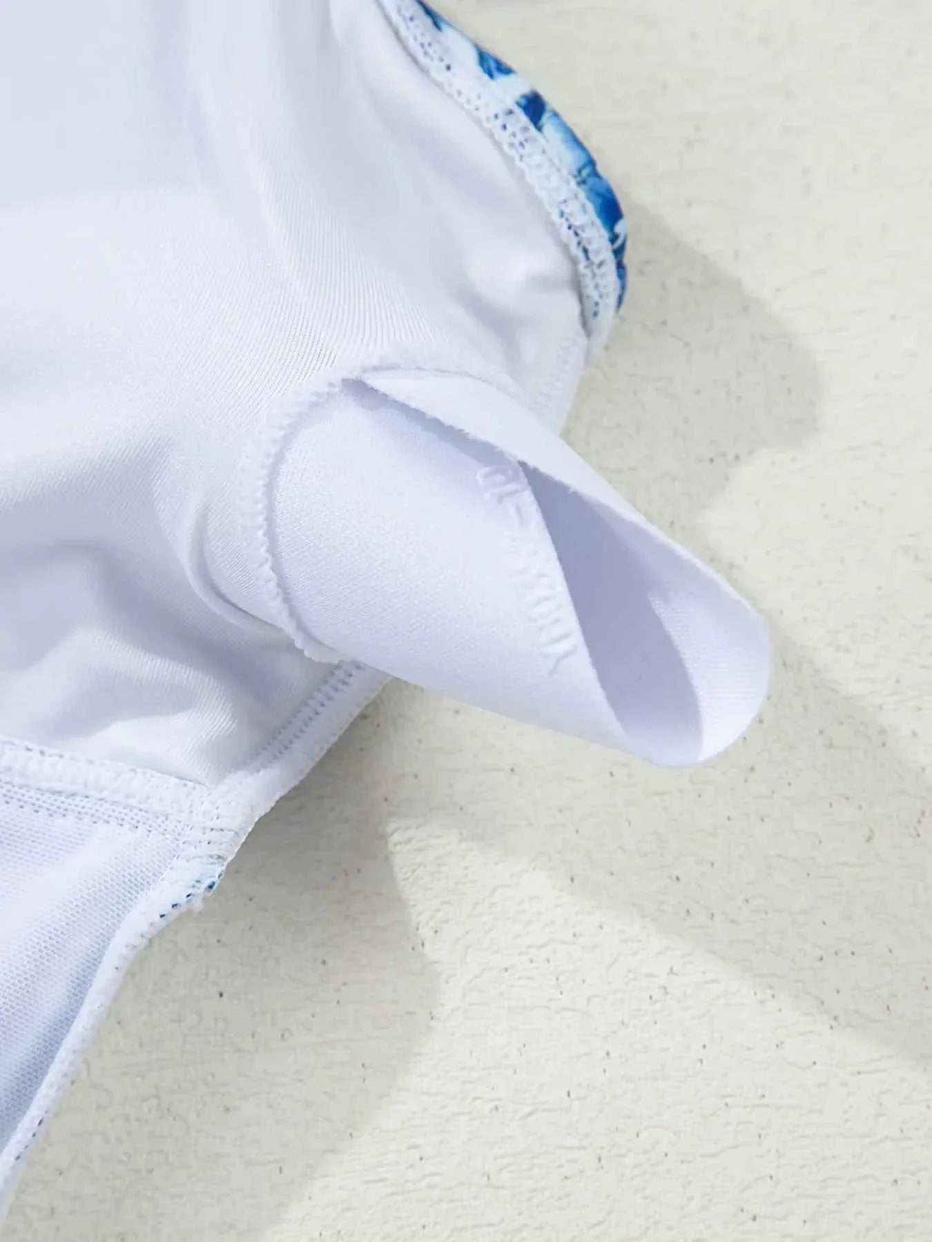 Cutout Ruffled Spaghetti Strap : One-Piece Swimwear