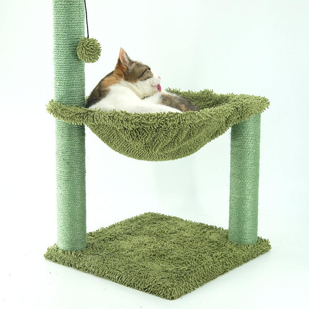 Sleek Sisal Cat Tree With Cozy Hammock - Ultimate Cat Climbing Frame