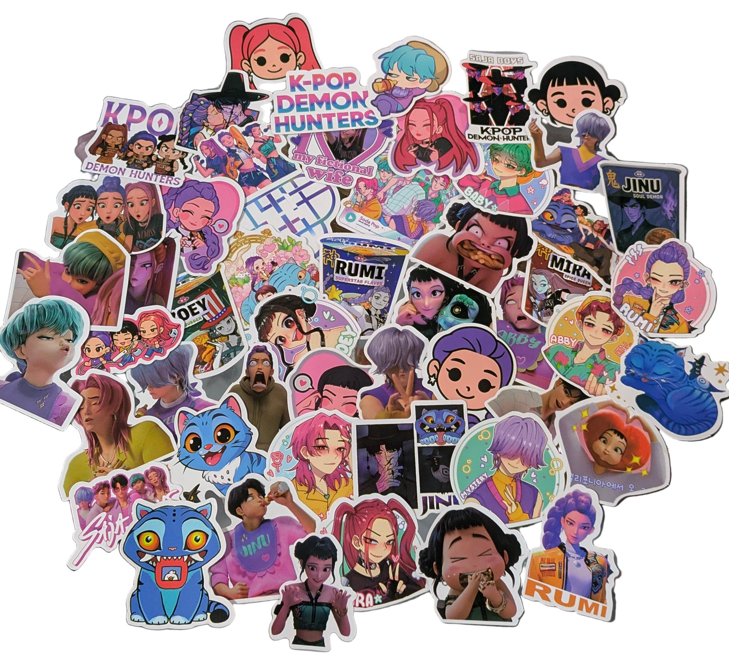 K-POP DEMON HUNTERS Sticker Pack – 50 Stickers (Character Mix)