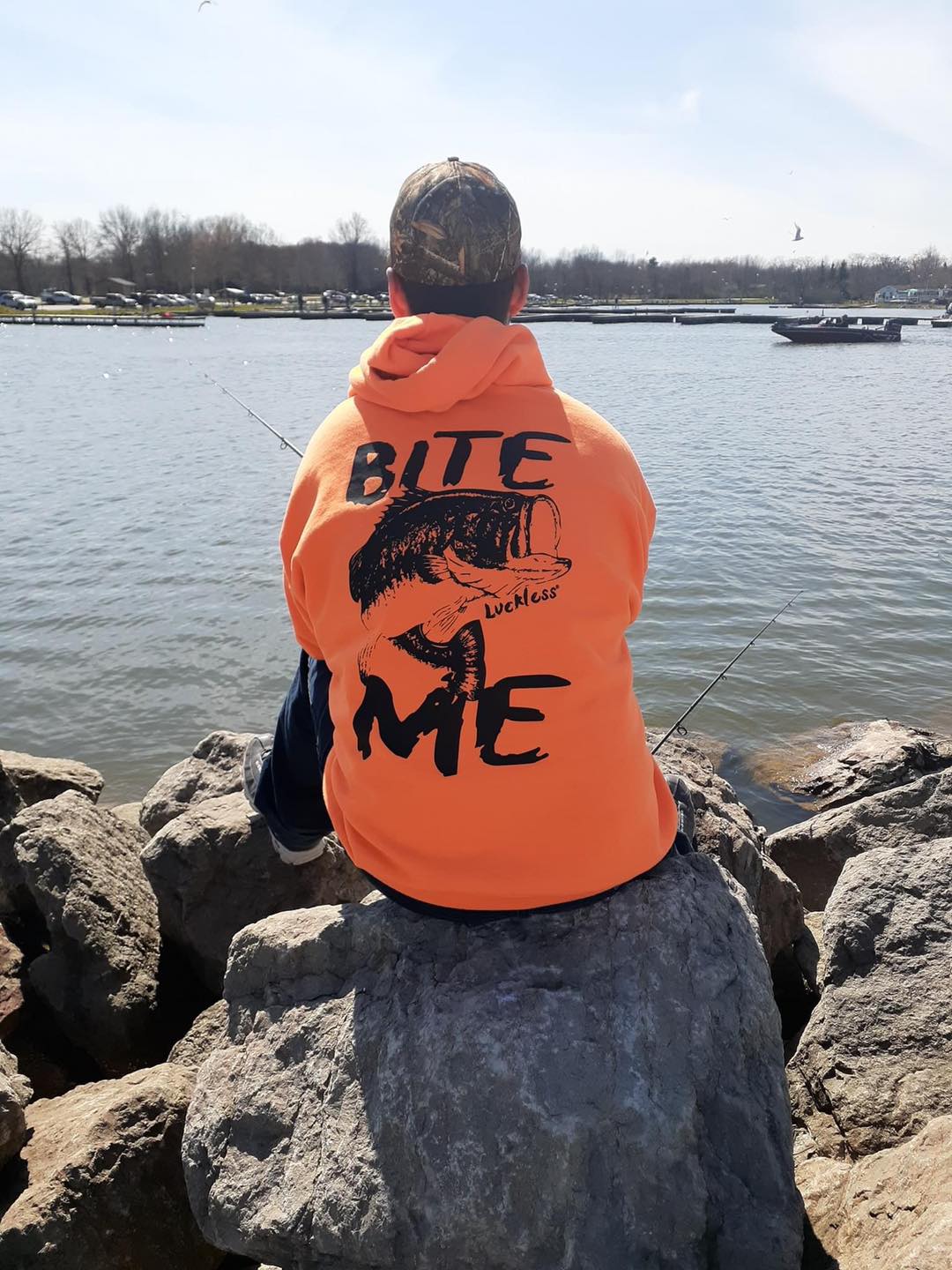 Bite Me Hoodie Safety Orange