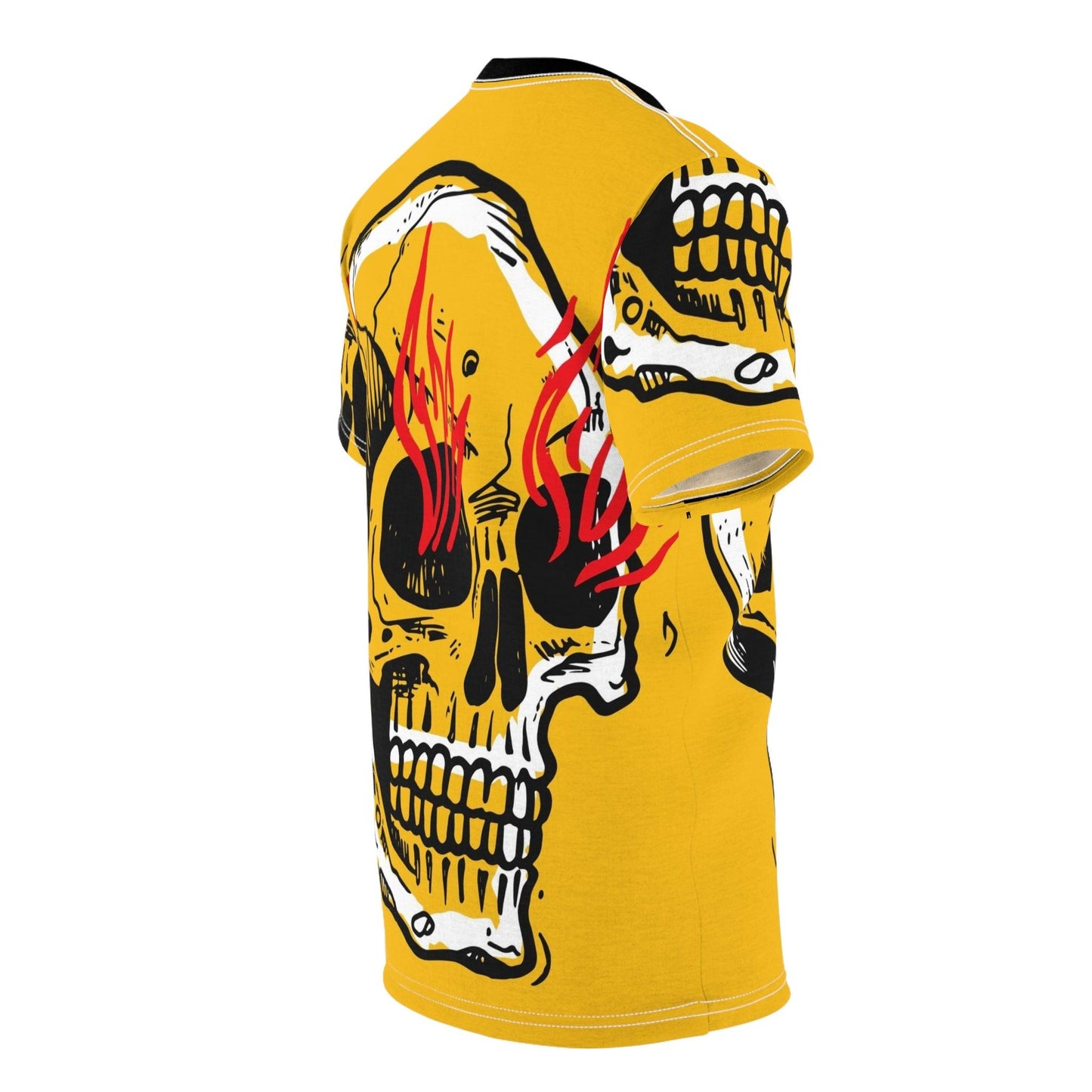 Flame Eyes Skull Tee – Code Red for the Casual Apocalypse (Only the Bold Burn Brighter) - Premium All Over Prints from Printify - Just $42.20! Shop now at Lizard Vigilante