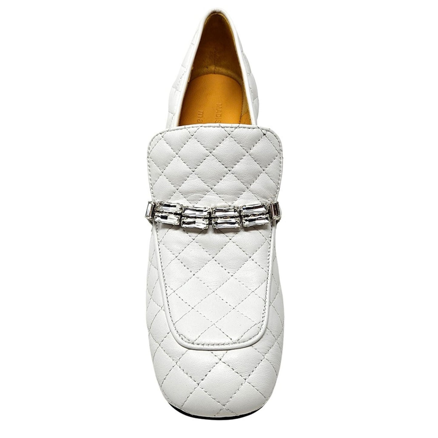 White Leather Quilted Loafer
