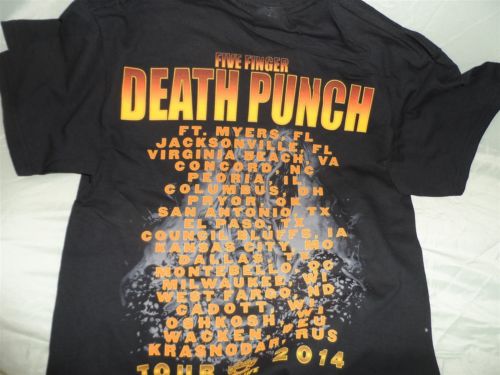 FIVE FINGER DEATH PUNCH- 2014 Tour T-Shirt ~Never Worn~ M