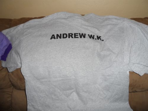 ANDREW W.K 2-Sided T-Shirt~Never Worn~ XL