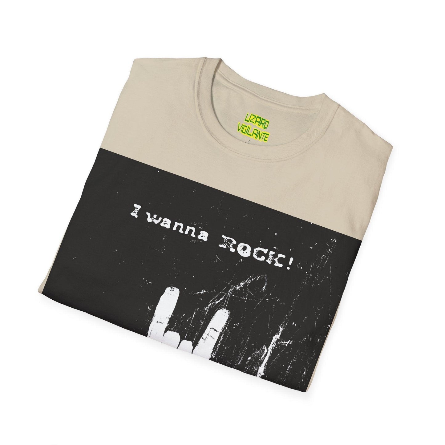 I Wanna Rock (And You Better Let Me) – Ultra-Soft Lizard Vigilante T-Shirt for Maximum Decibel Living - Premium T-Shirt from Printify - Just $27.84! Shop now at Lizard Vigilante