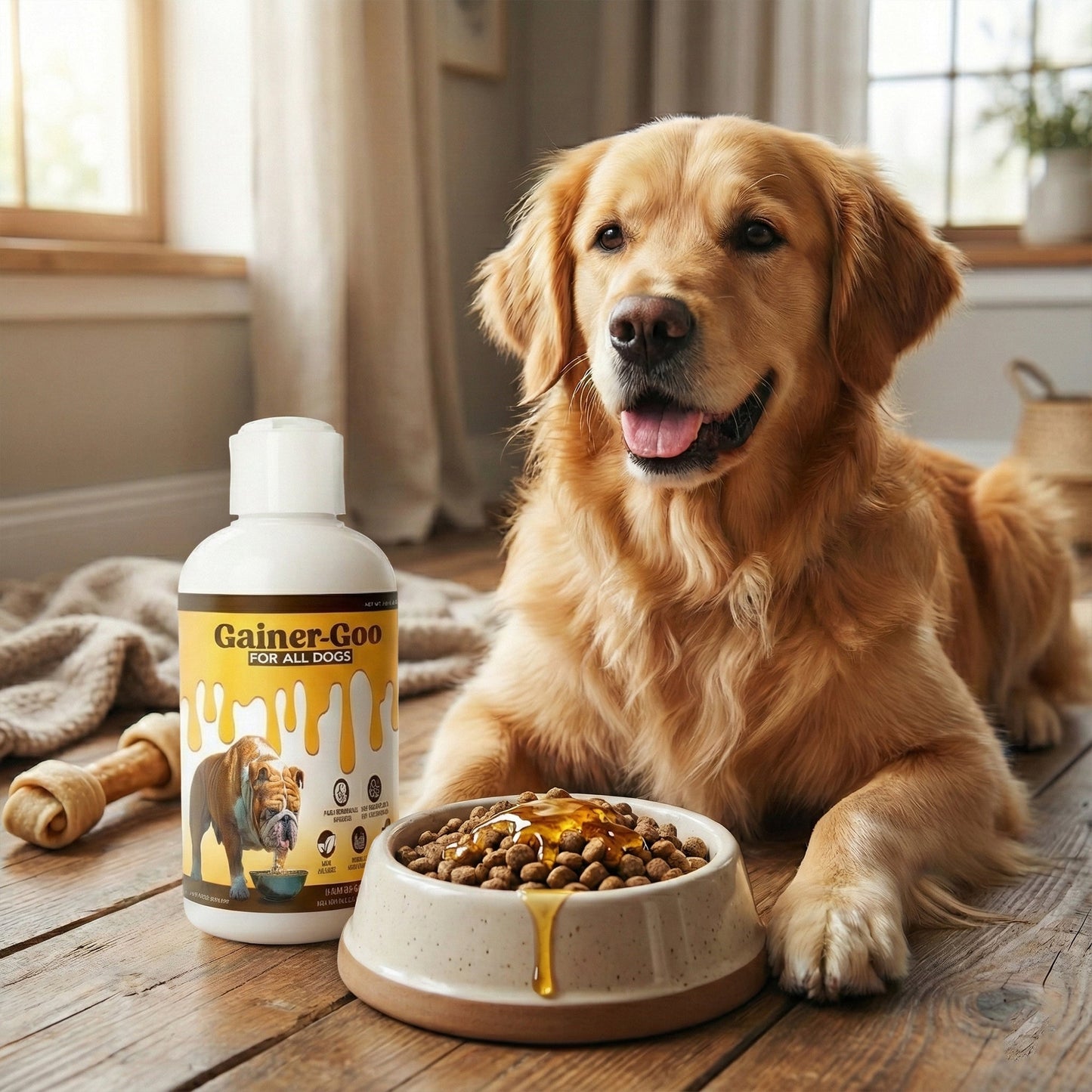 (16oz) Gainer-GOO (for All Breeds) High Calorie Fat Liquid Weight Gainer