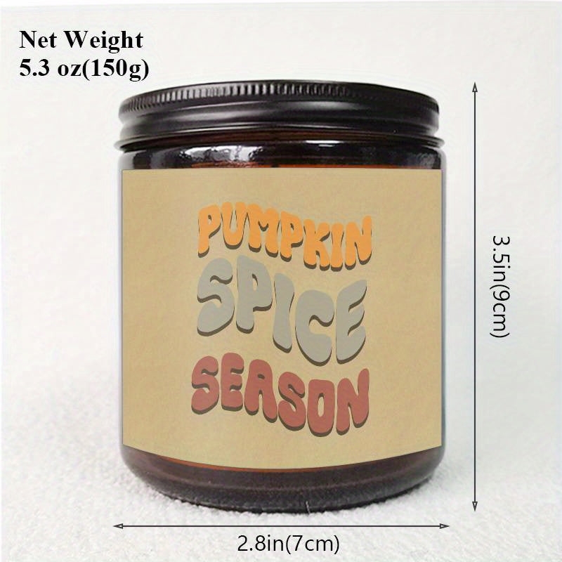 1Pc Autumn Scented Candle 5. 3Oz Soybean Wax Pumpkin Gift Idea For Women Men Mom Dad Grandma Friend Coworker Nurse Teacher Mentor Dentist Worker Pastor Boss Manager Autumn Harvest Festival Thanksgiving Unique Funny Special Tr