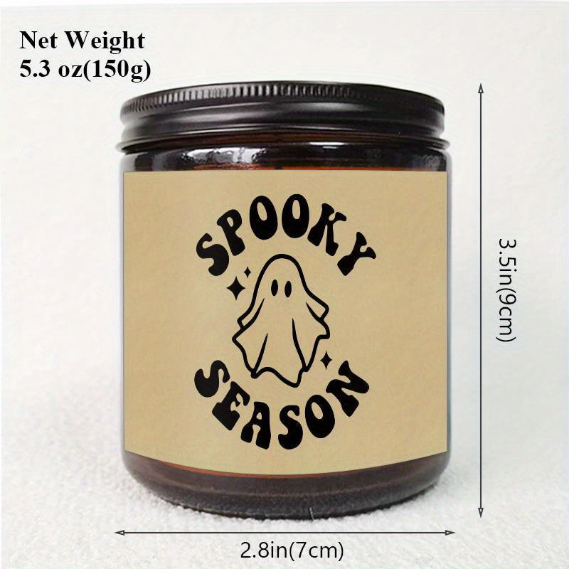 1Pc Halloween Scented Candle 5.3Oz Soybean Wax Spooky Gift Idea For Women Men Mom Dad Grandma Friend Coworker Nurse Teacher Mentor Dentist Worker Pastor Boss Manager Autumn Harvest Festival Thanksgiving Unique Funny Special T