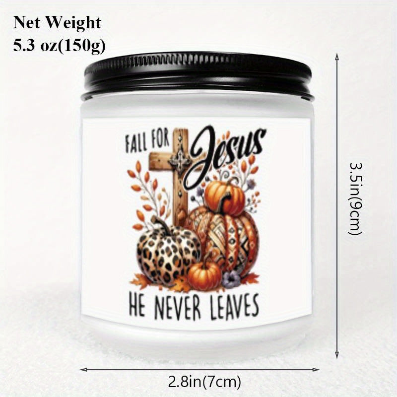 Lavender Scented Candle Fall Themed Orange Pumpkin Rustic Farmhouse September October Autumn Harvest Festival Thanksgiving Day Decoration Gift Idea for Home Women Woman Hostess Men Friends Her Mom Wife Grandma Cute Items