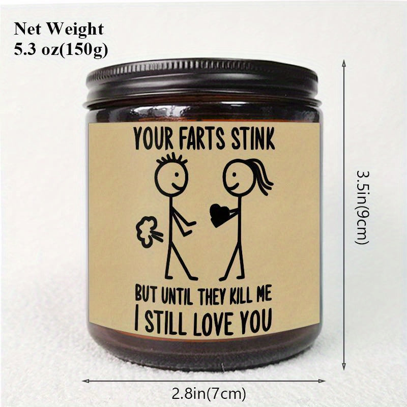 5.3oz Soybean Wax 1PC Lavender Scented Candle, Best Husband Happy Birthday Gifts Idea for Man Hubby Who Have Everything want Nothing from Wife on Romantic Anniversary Christmas Xmas Valentines Father's Day