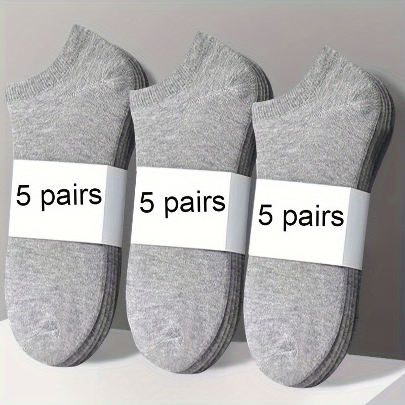15 Pairs Unisex Low Cut Socks - Fashionable Solid Colors, Ultra-Soft & Featherweight - Ideal for Everyday Wear, Versatile Ladies & Gents Stockings & Hosiery Value Pack