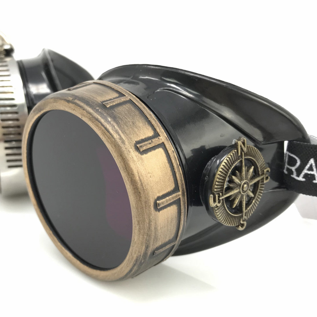 Steampunk Goggles with magnifying loupes purple lenses