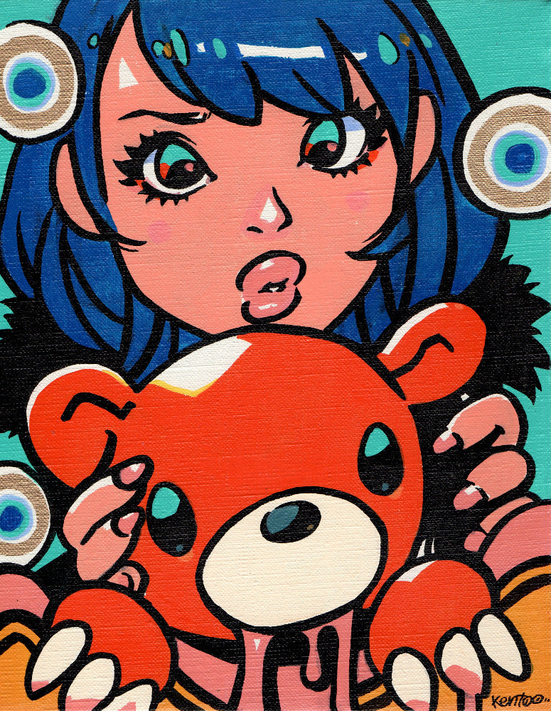 Kentoo - Pop Friend - Original Artwork -Gloomy Bear Exhibition