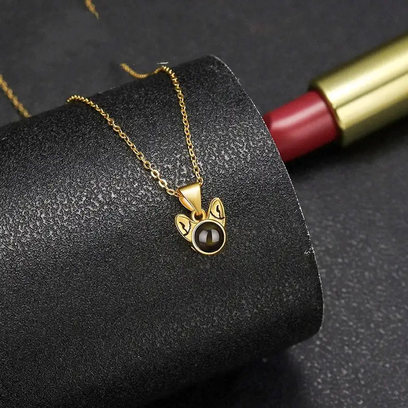 925 Silver Personalized Cute Cat Necklace For Women