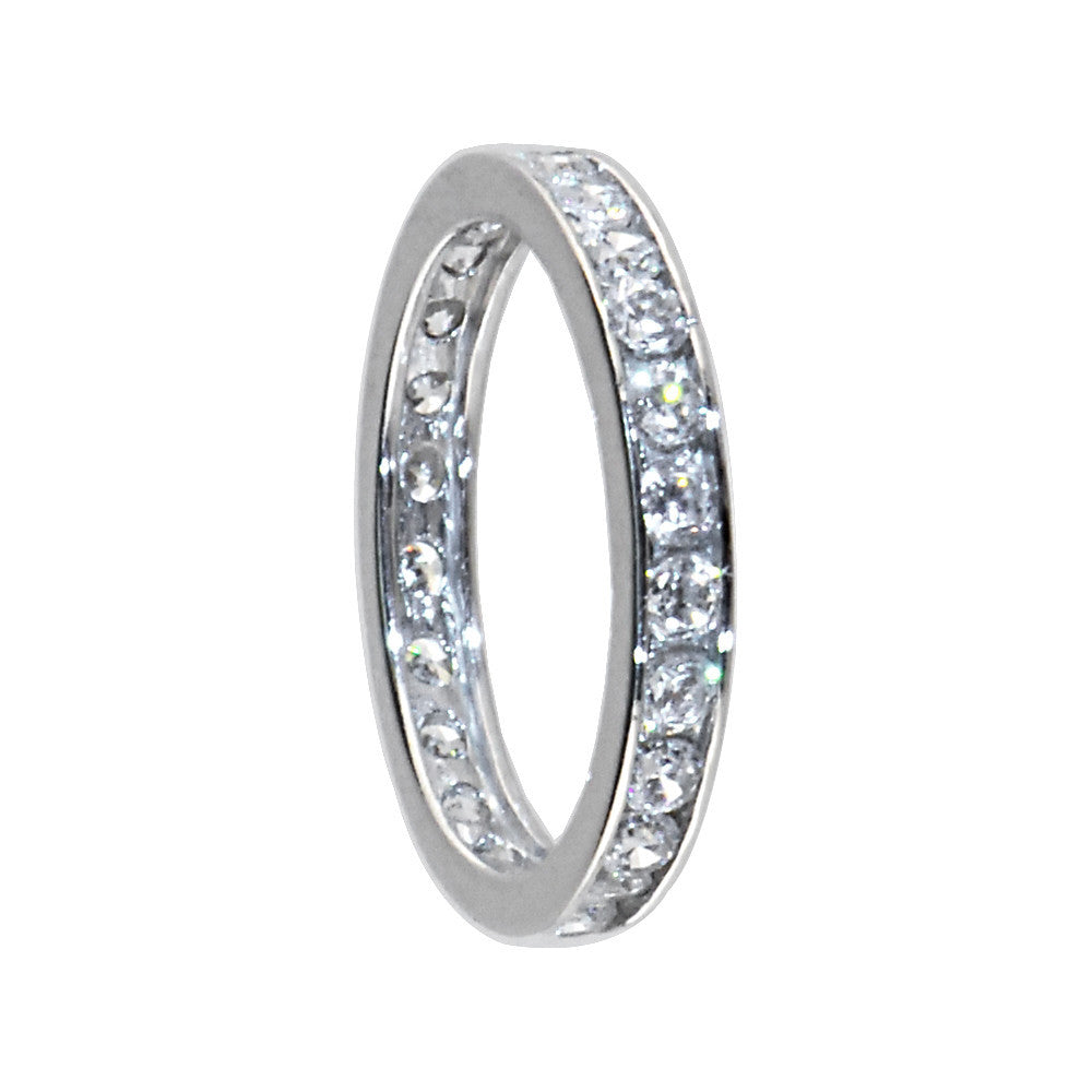 Sterling Silver 925 Cubic Zirconia Eternity Toe Ring