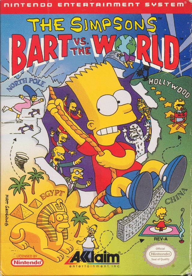 The Simpsons Bart vs the World (Nintendo NES)