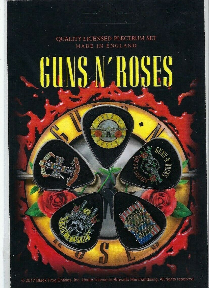 GUNS N' ROSES Set of 5 Guitar Picks/Plectrums ~Licensed~