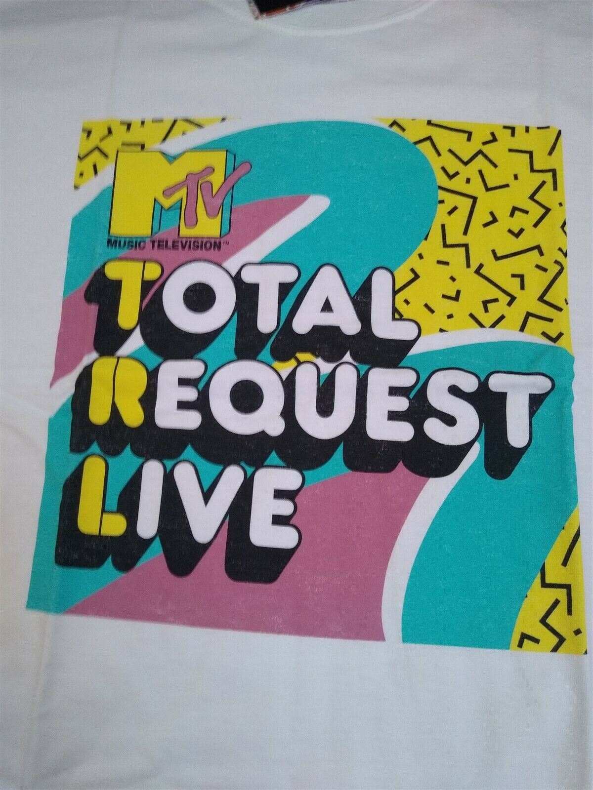 MTV MUSIC TELEVISION - 2021 Total Request Live White Retro T-shirt ~S M L XL XXL