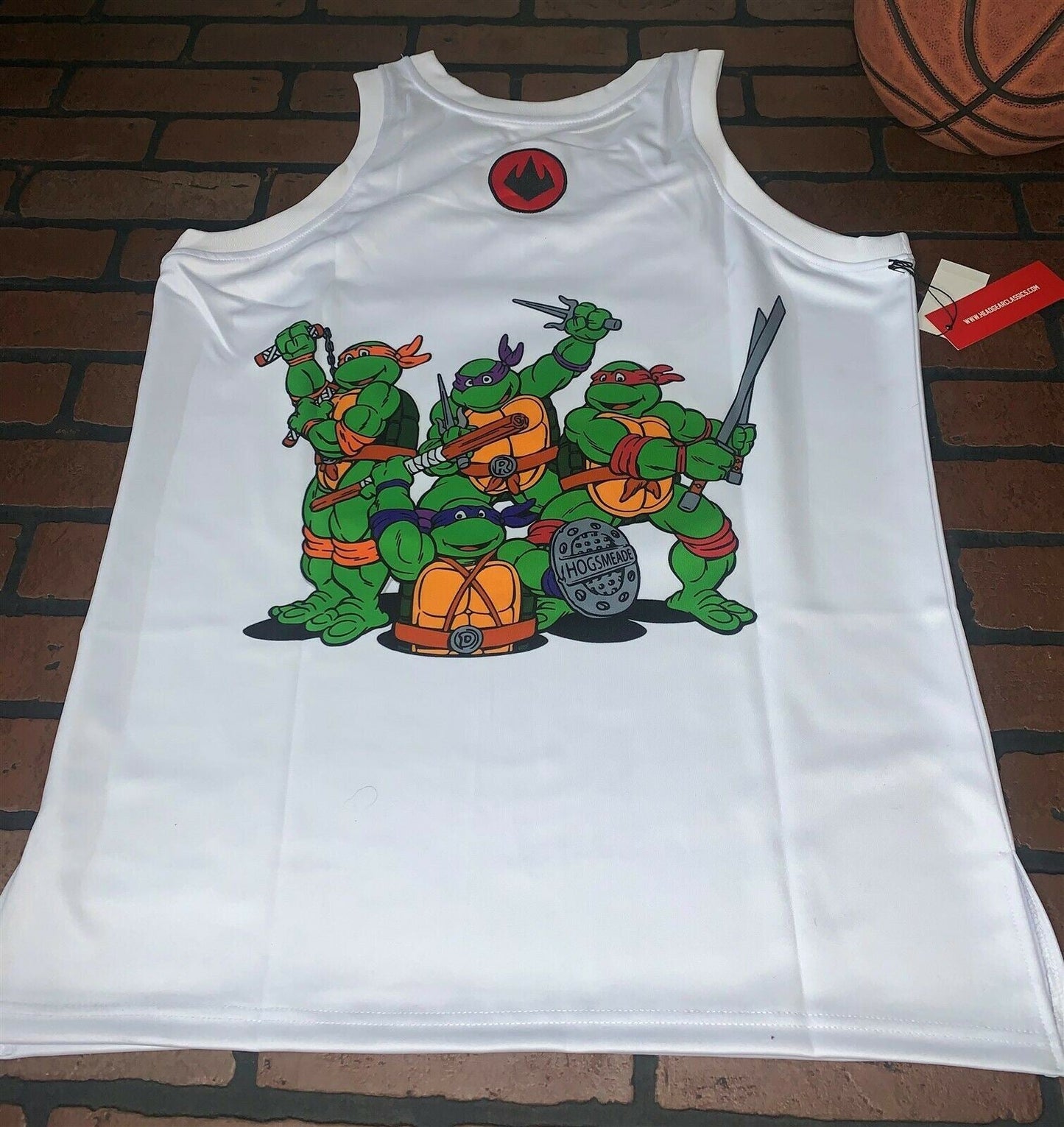 TEENAGE MUTANT NINJA TURTLES Headgear Classics Basketball Jersey ~Never Worn~ L