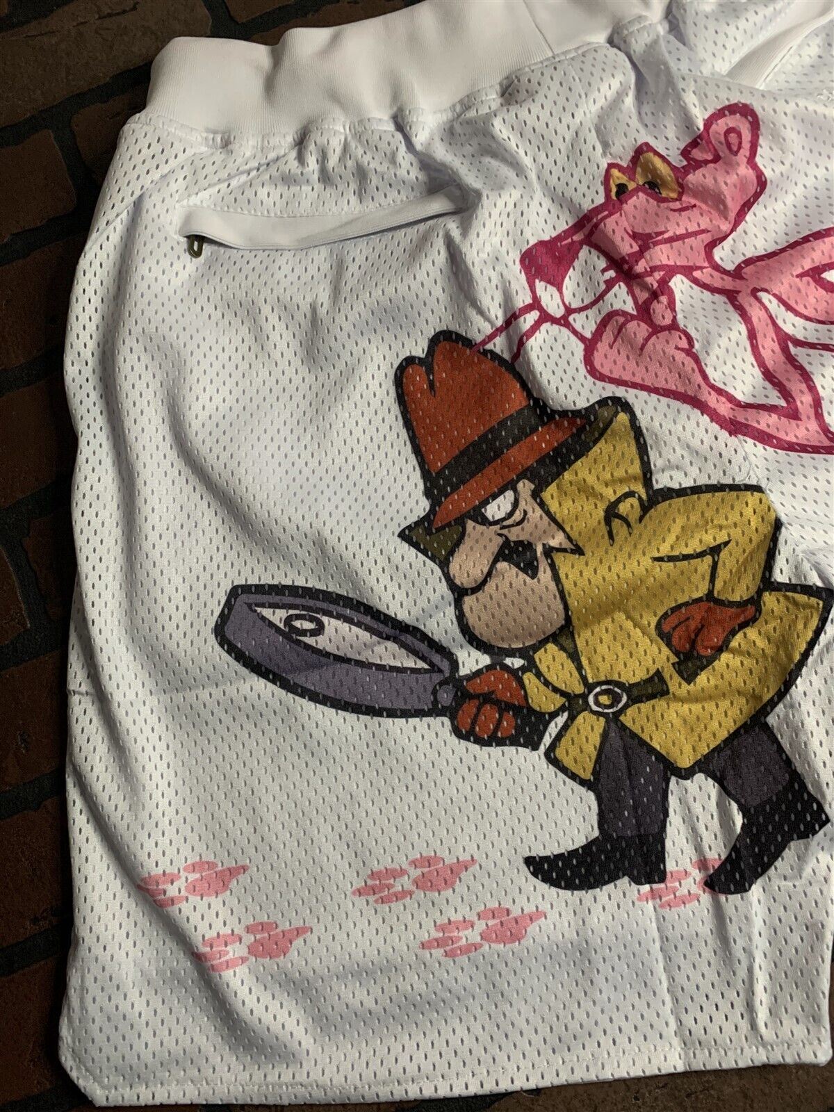 PINK PANTHER Headgear Classics White Basketball Shorts ~Never Worn~ XL