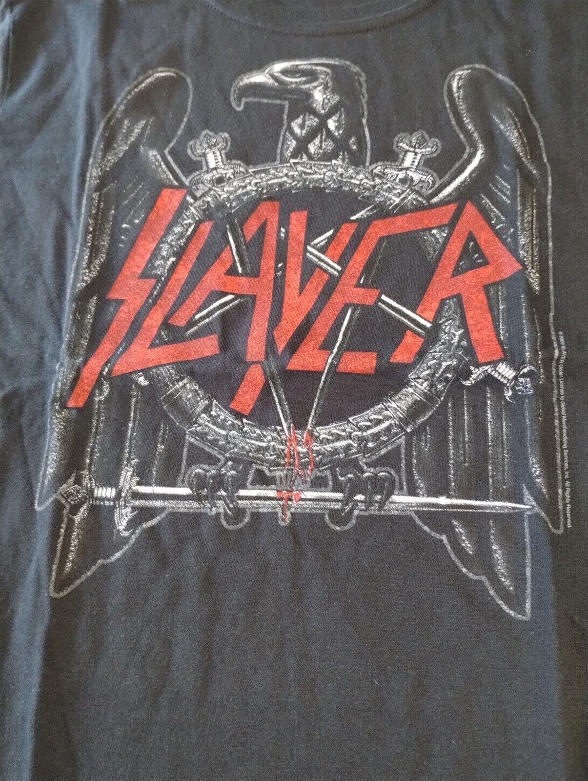SLAYER - Black Eagle Distressed Women's T-shirt ~Never Worn~ XXL