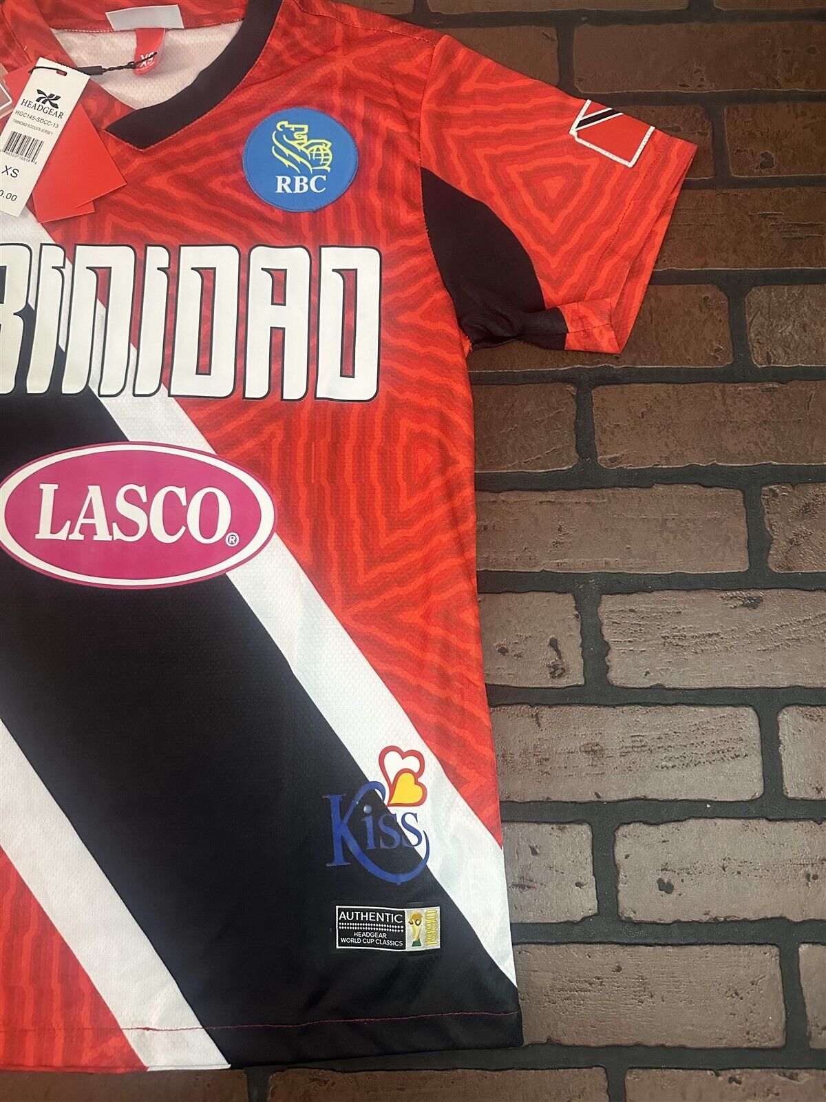 TRINIDAD 1990 World Cup National Team Headgear Classics Soccer Jersey~Never Worn