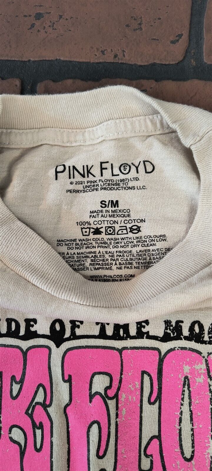 PINK FLOYD- 2021 Dark Side Cobo Arena Cream LS T-shirt ~Licensed / New~S/M & M/L