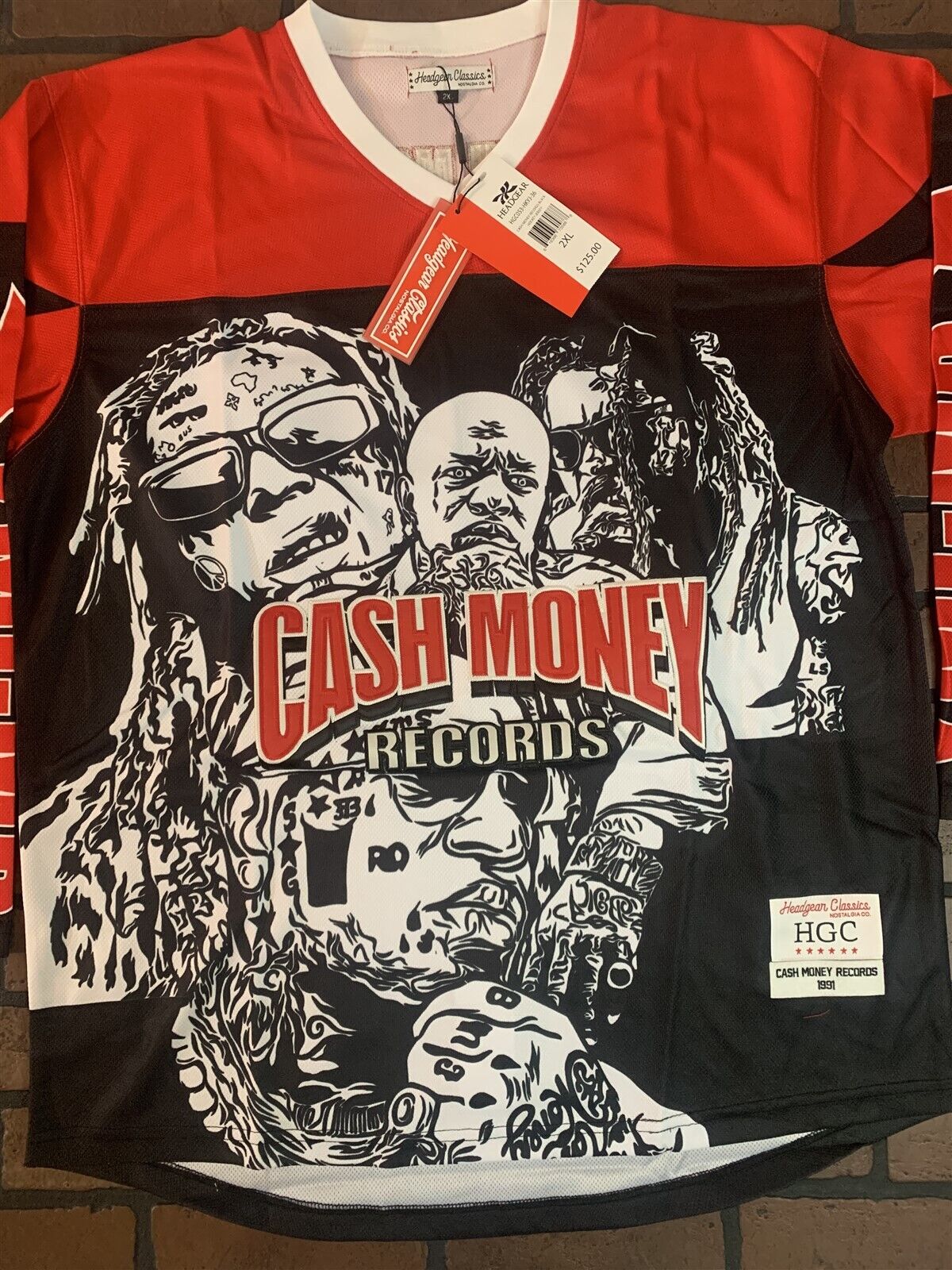 CASH MONEY Headgear Classics Hockey Red Jersey ~Never Worn~