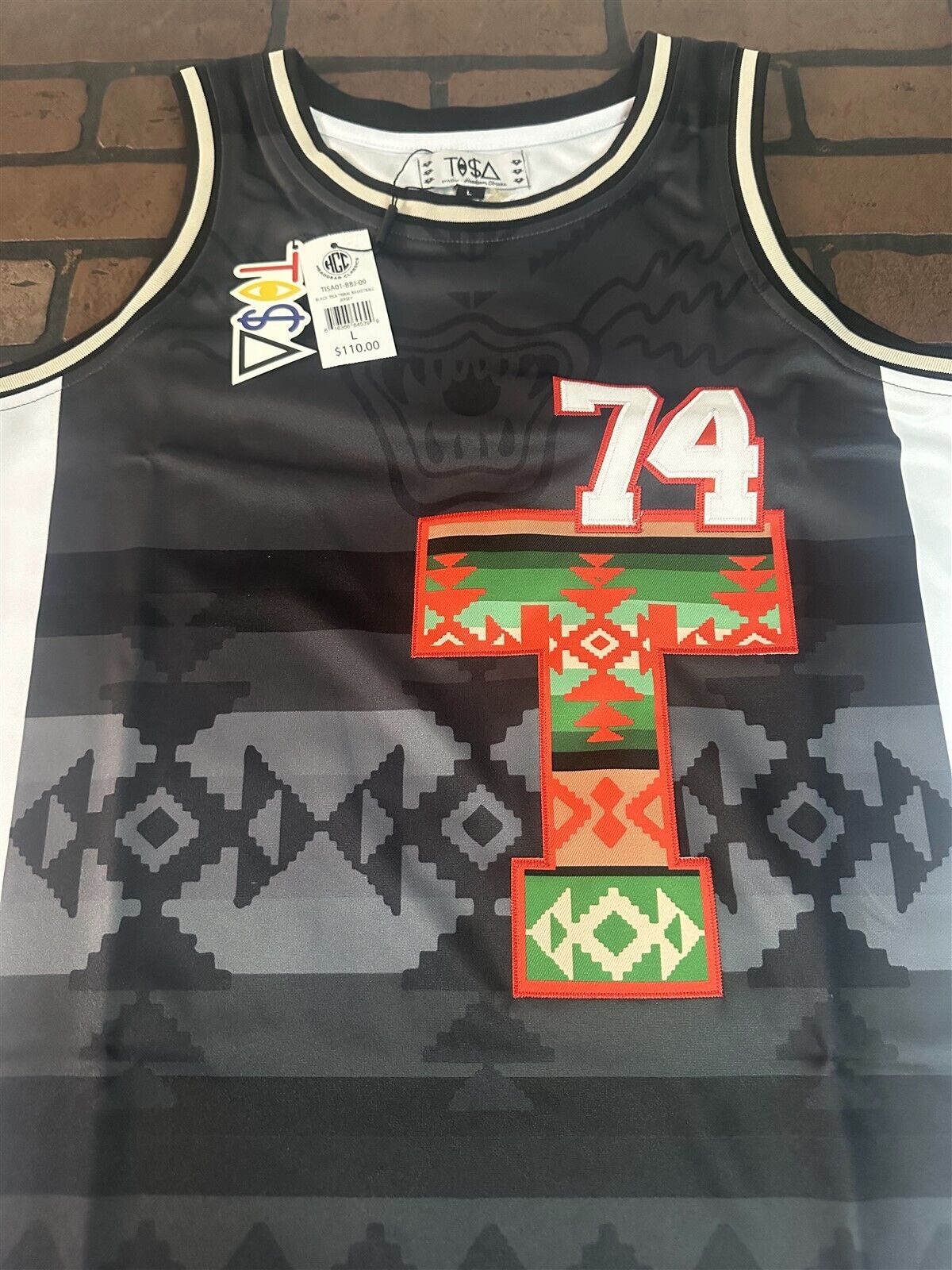 TRIBAL TISA Black Headgear Classics Basketball Jersey ~Never Worn~ L