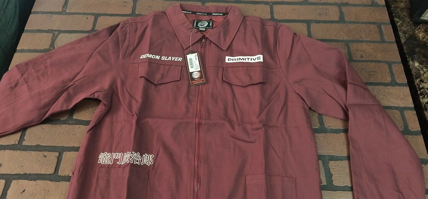 Primitive / Demon Slayer Tanjiro Maroon Utility Jacket ~Never Worn~ M L XL