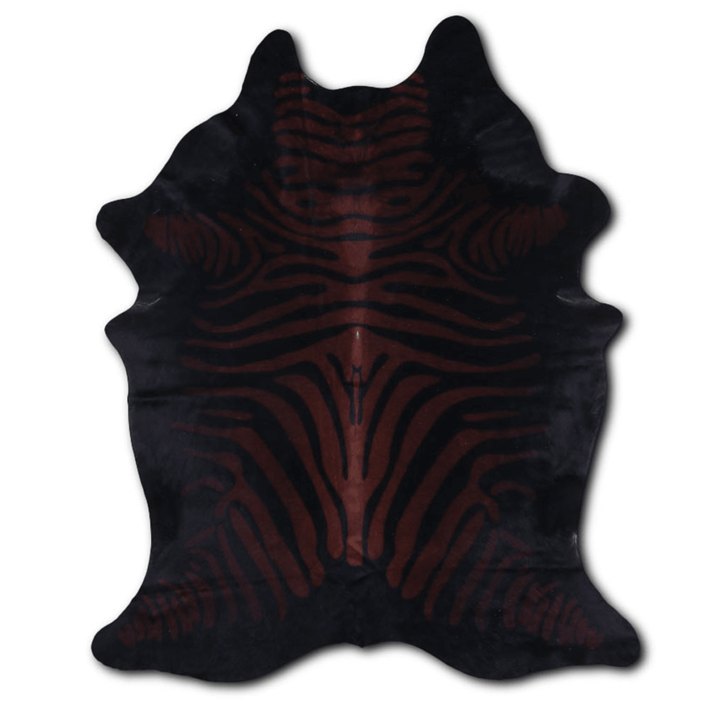 Zebra Brown-Black Cowhide Area Rug