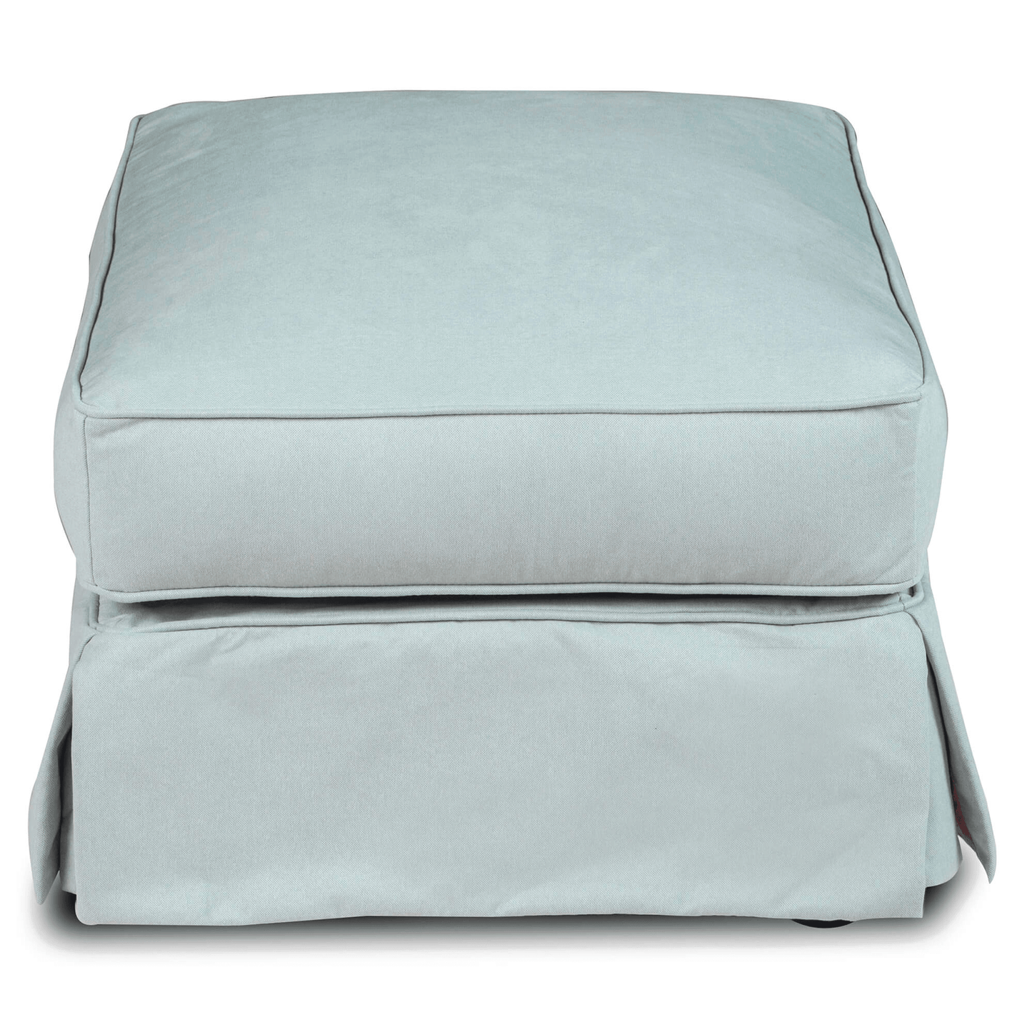 Sunset Trading Horizon Slipcovered Ottoman In Ocean Blue
