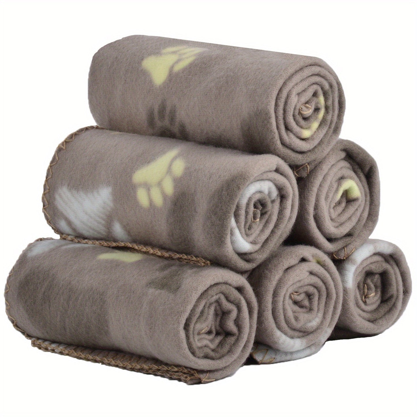 6-Pack of Warm Paw Print Dog Blanket Bed Covers to Keep Your Furry Pets Cozy!