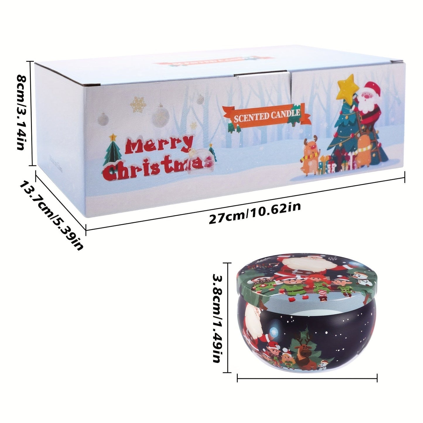 16pcs Christmas Scented Candle, Smoke-free, No-drip, Elegant Romantic Candle, Suitable For Family, Church, Seasonal Celebrations, Also Very Suitable For Christmas Use, As A Gift To Relatives And Friends.