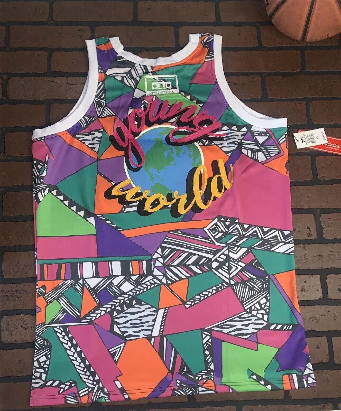 SLICK RICK YOUNG WORLD Headgear Classics Basketball Black Jersey ~Never Worn~ XL