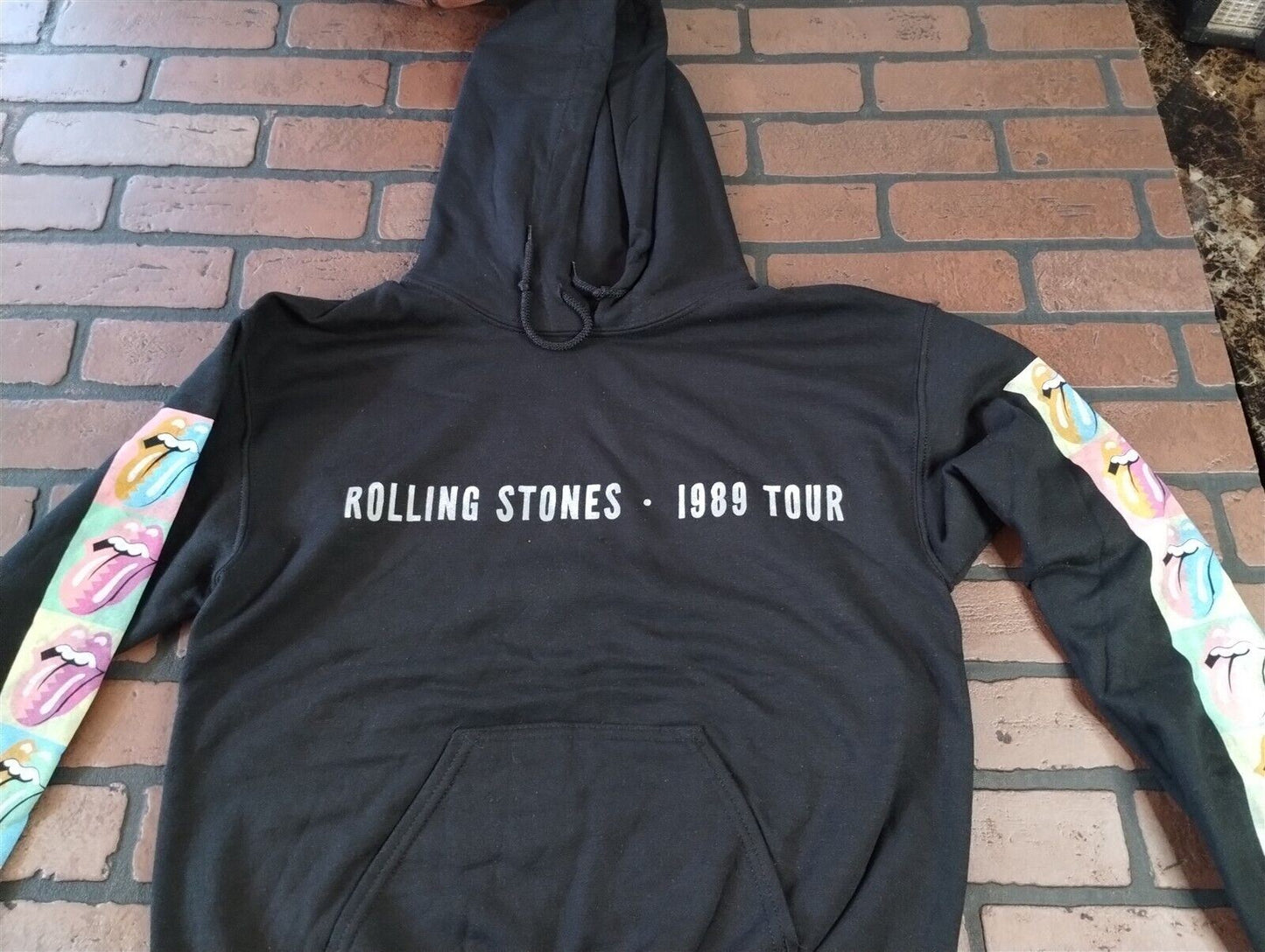 ROLLING STONES-2021 "1989 Tour" Tongue Sleeved Pullover Hoodie~BRAND NEW~S L 3XL