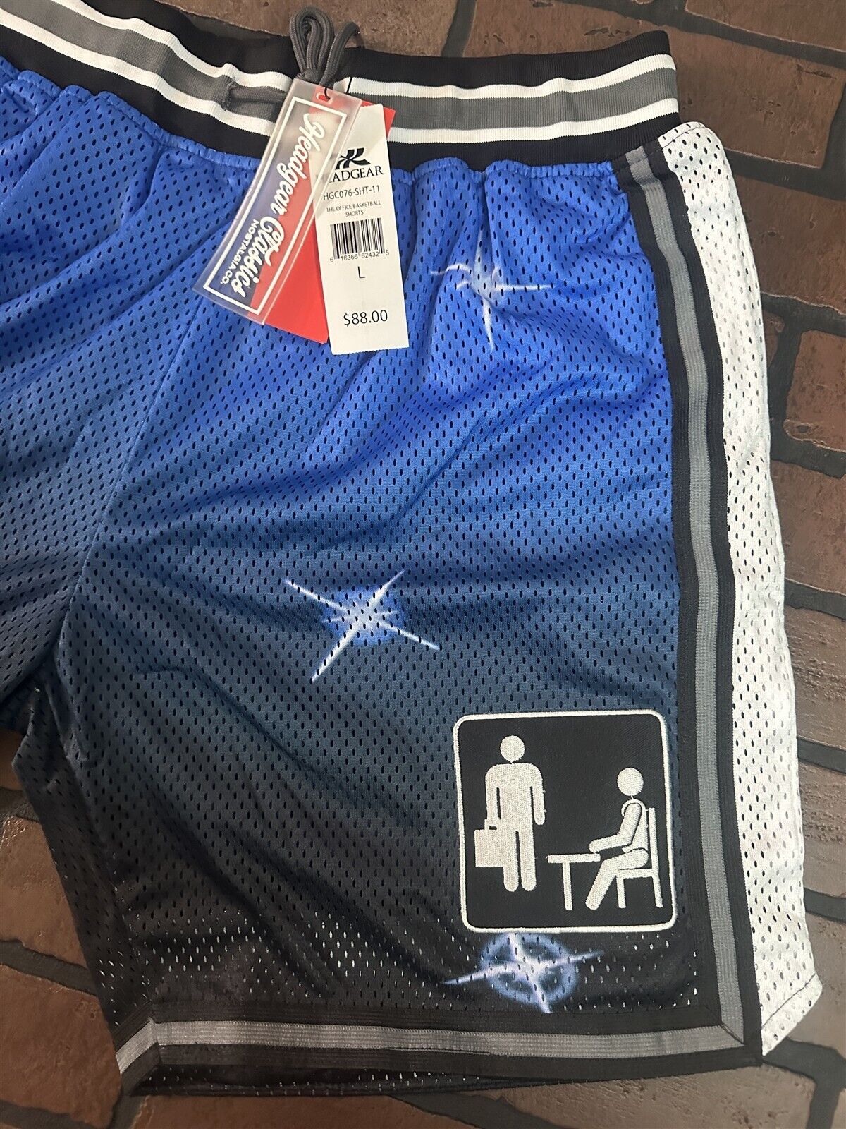 THE OFFICE Blue Headgear Classics Basketball Shorts ~Never Worn~ XL