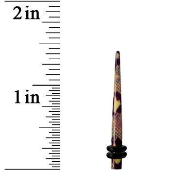 8G Green Snake Skin Acrylic Taper