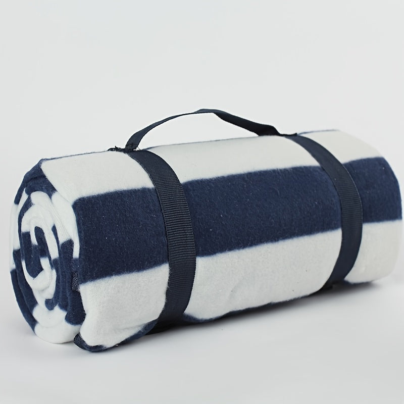 Extra Large Willow Picnic Basket with Service Set for 4 Persons, Natural Wicker Picnic Hamper with Free Food Cooler, Fleece Blanket and Tableware - Best Gift