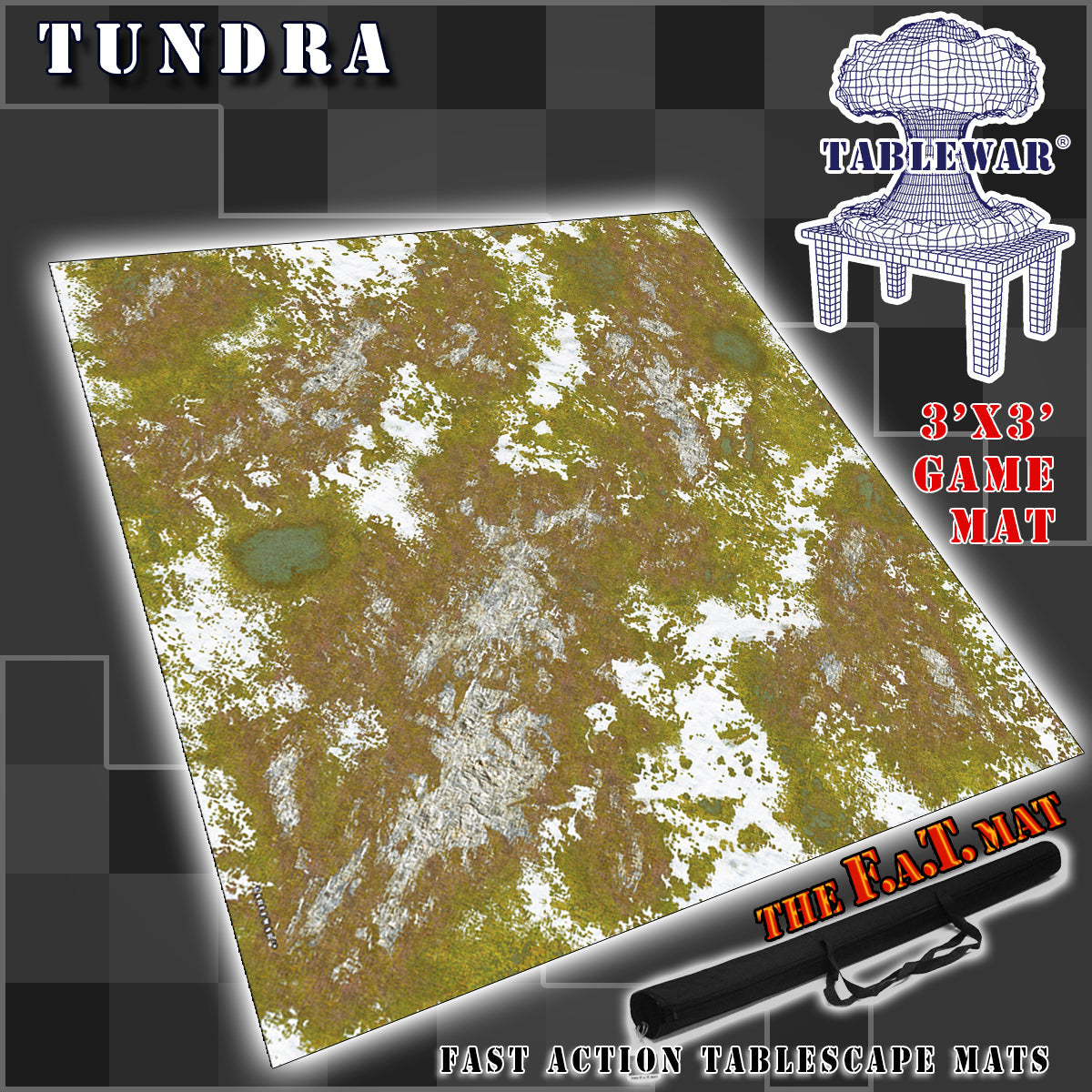3x3 'Tundra' F.A.T. Mat Battle Gaming Mat
