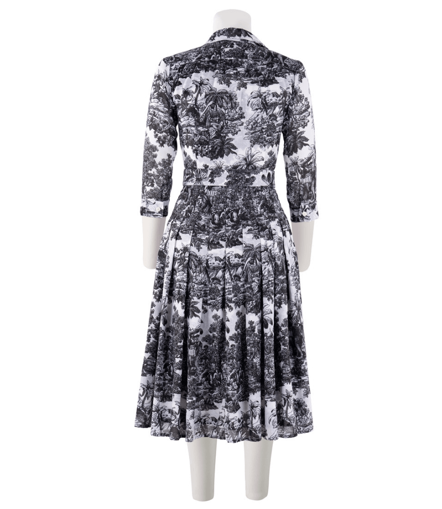 Audrey Dress #4 White/Black Long Dress