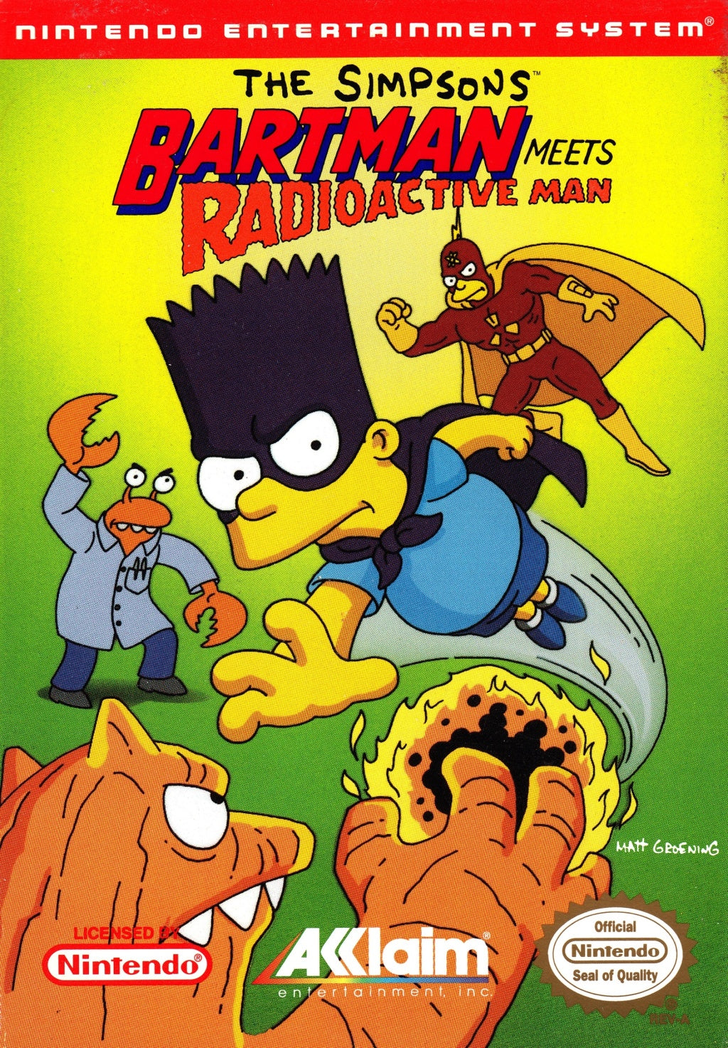 The Simpsons Bart Meets Radioactive Man (Nintendo NES)