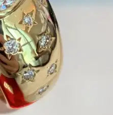 Fashion XINGX Water Drop Gem Ring Inlaid