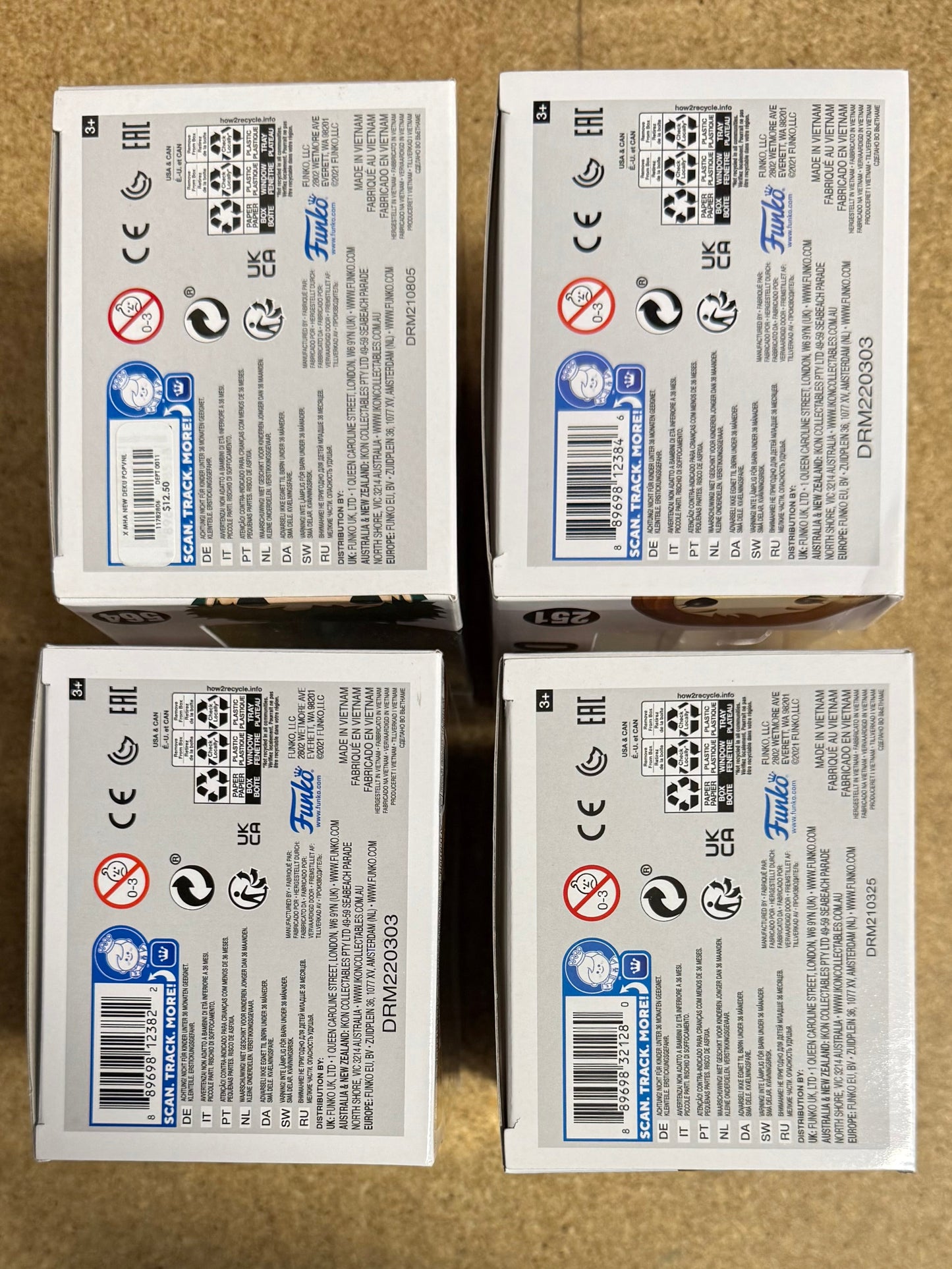 Funko Pop! Animation Deku, Katsuki Bakugo, Ochaco & Todoroki My Hero Academia Set Of 4