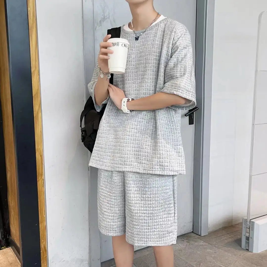 Loose Short Sleeve T-shirt Shorts Trendy Handsome Casual Two-piece Suit