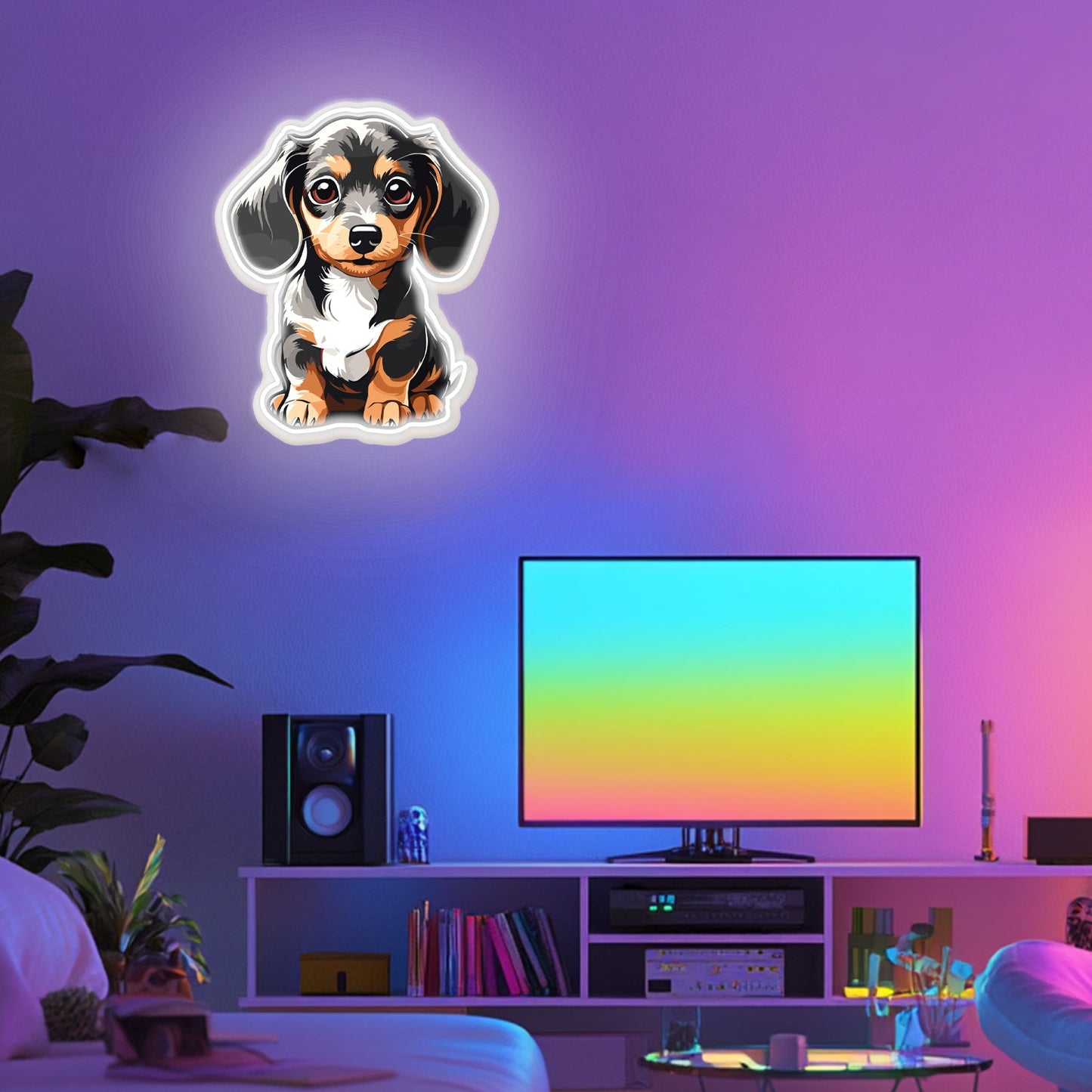 UV Printed Dog Neon Wall Art- LV0026